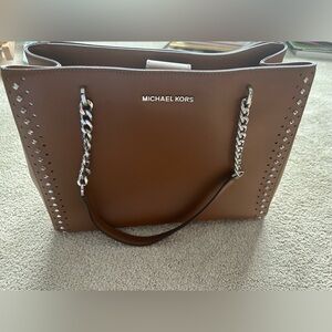 Michael Kors Tan Tote with Chain Straps
